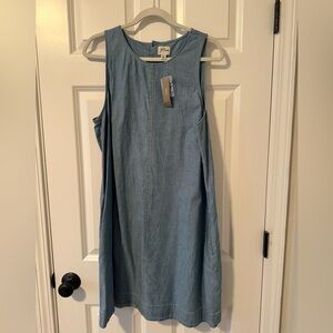J. Crew Light Blue Denim Midi Dress